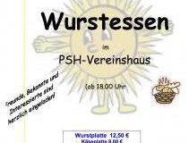 TTC – kulinarisch! – Wurstessen am Samstag, den 2. November 2013
