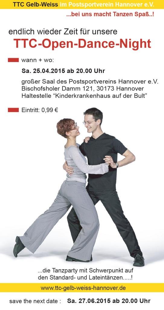 Unser Klassiker – Tanzparty am 25.04.2015