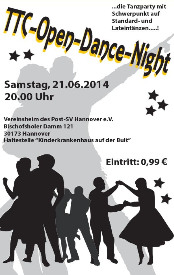 TTC Open Dance Night – 21.06.2014 20 Uhr