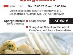 Alljährliche Spargelsause am 10.05.2015 um 13:00 Uhr