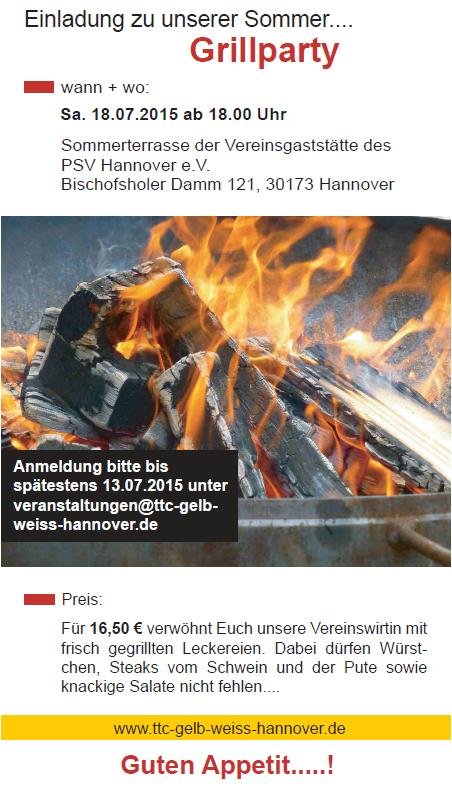 TTC Grillfest – 18.07.2015