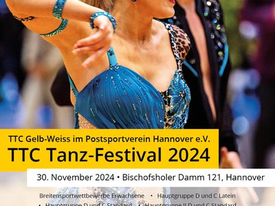 TANZTURNIER: kleines TTC TANZ-FESTIVAL 2024 AM 30.11.2024 - Startzeiten aktualisiert